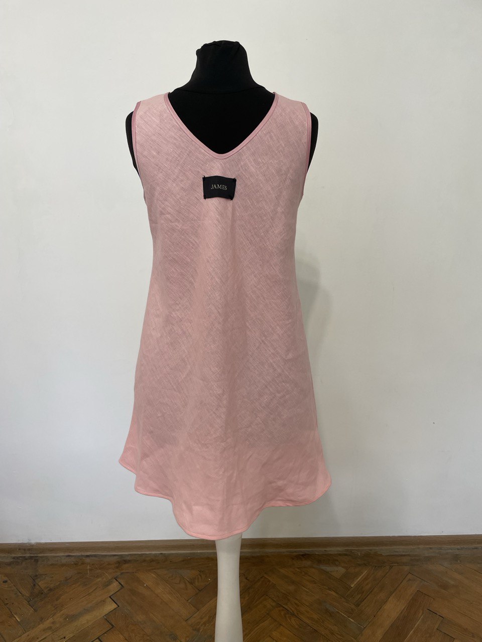 Mini Pink Bubblegum Linen Summer Dress