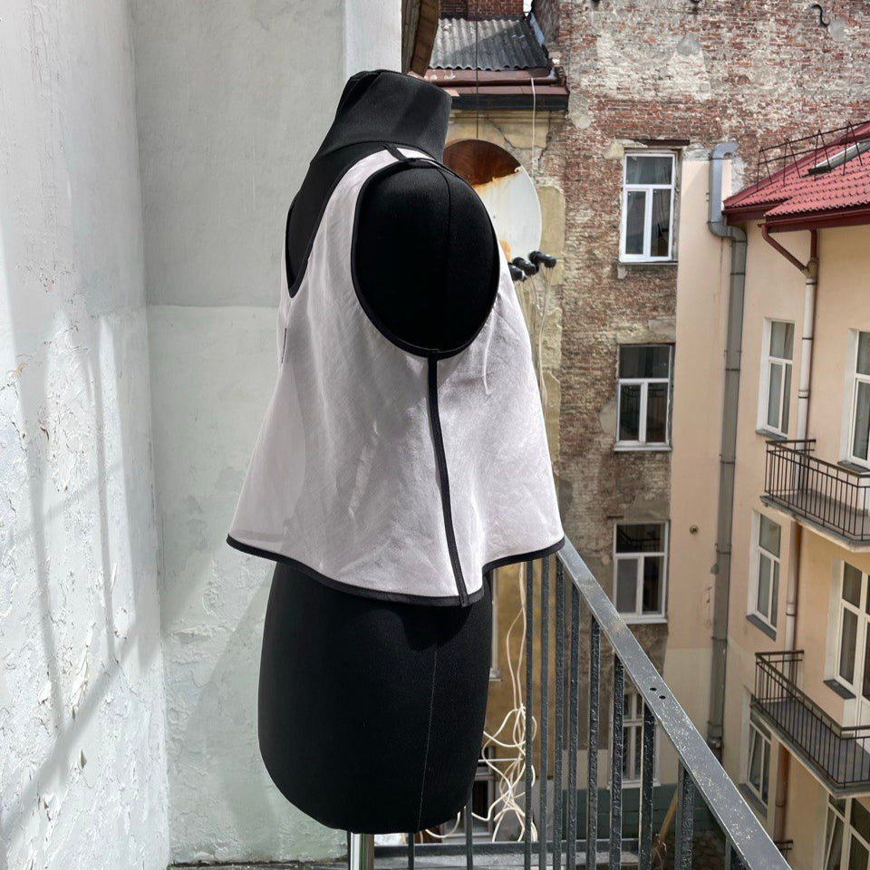 Sheer Light Pink Silk and Cotton Top