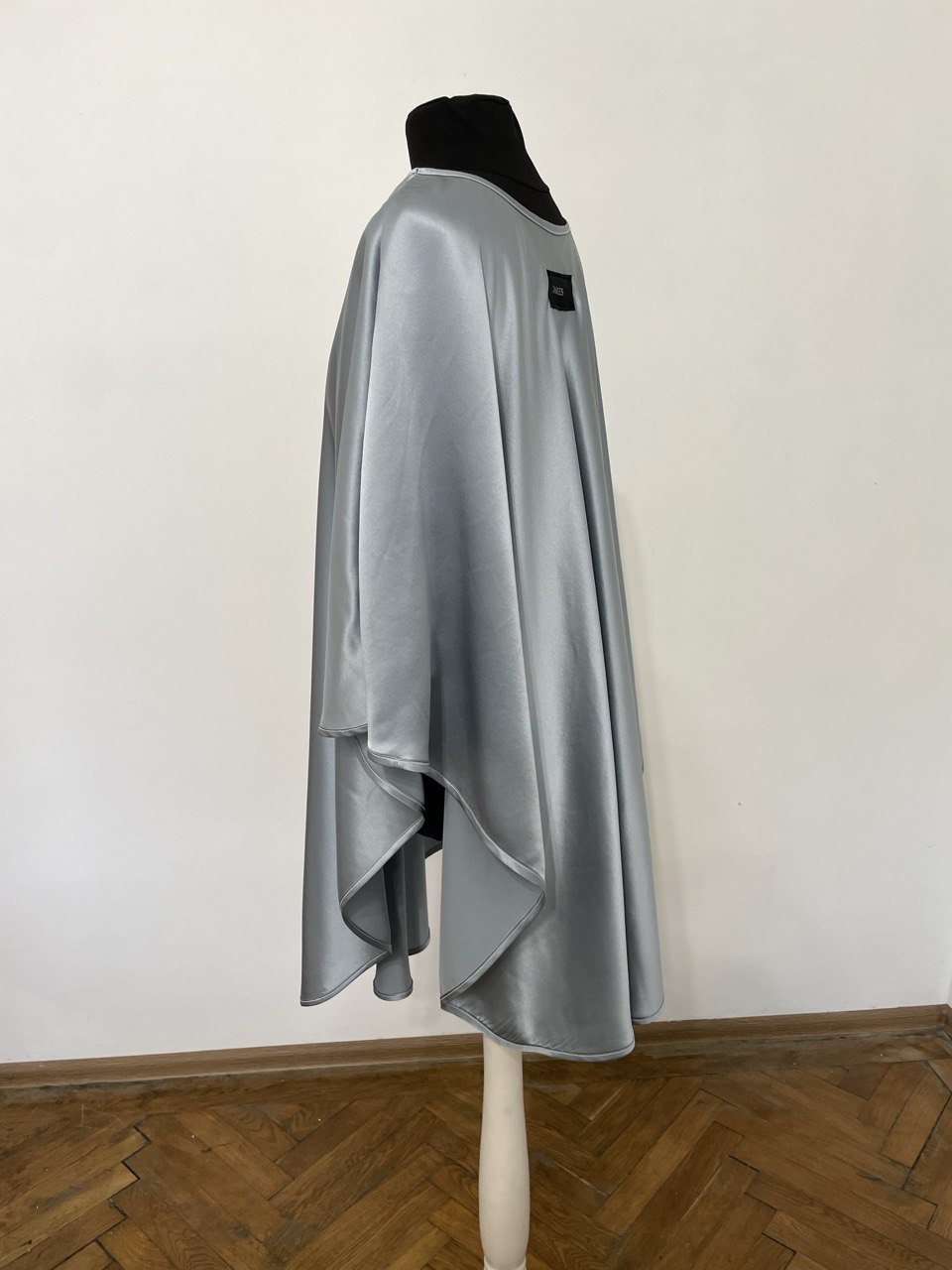 Moonlight Blue Satin Silk Cape