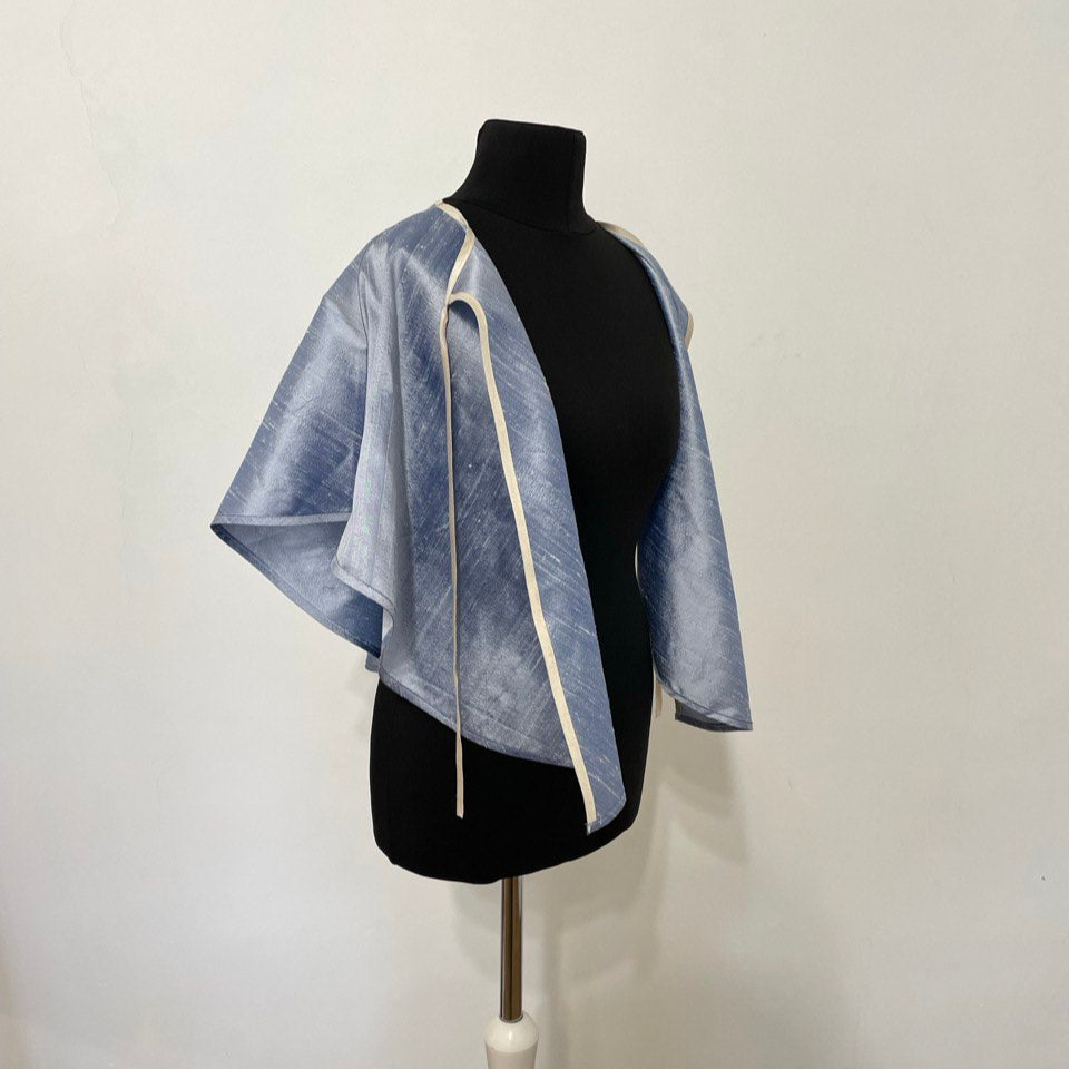 Dupioni Silk Open Cape