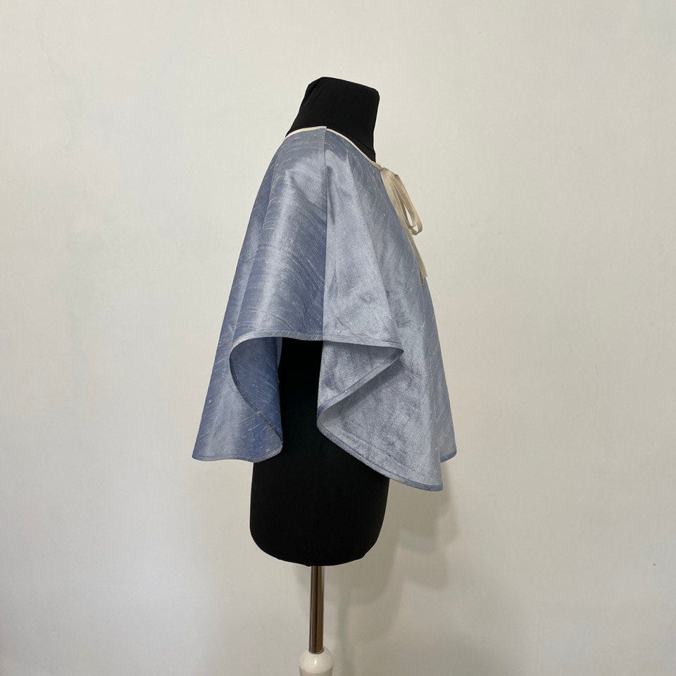 Dupioni Silk Open Cape