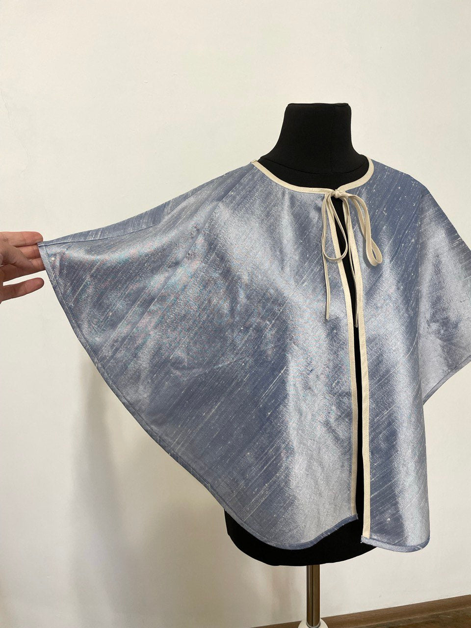 Dupioni Silk Open Cape