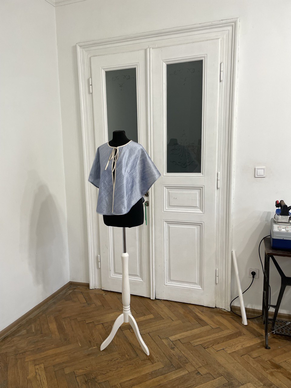 Dupioni Silk Open Cape