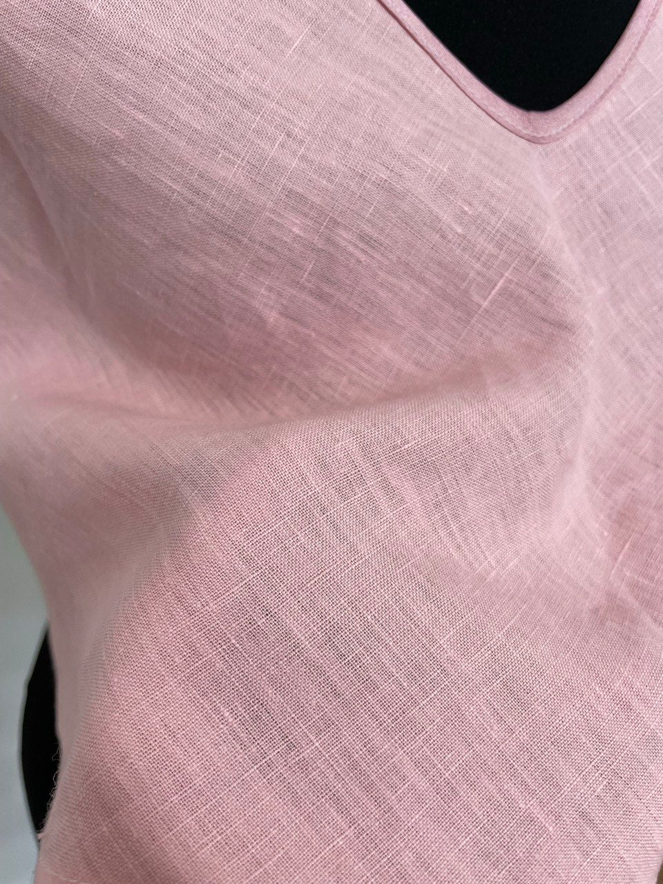 Bubblegum Linen Crop Top