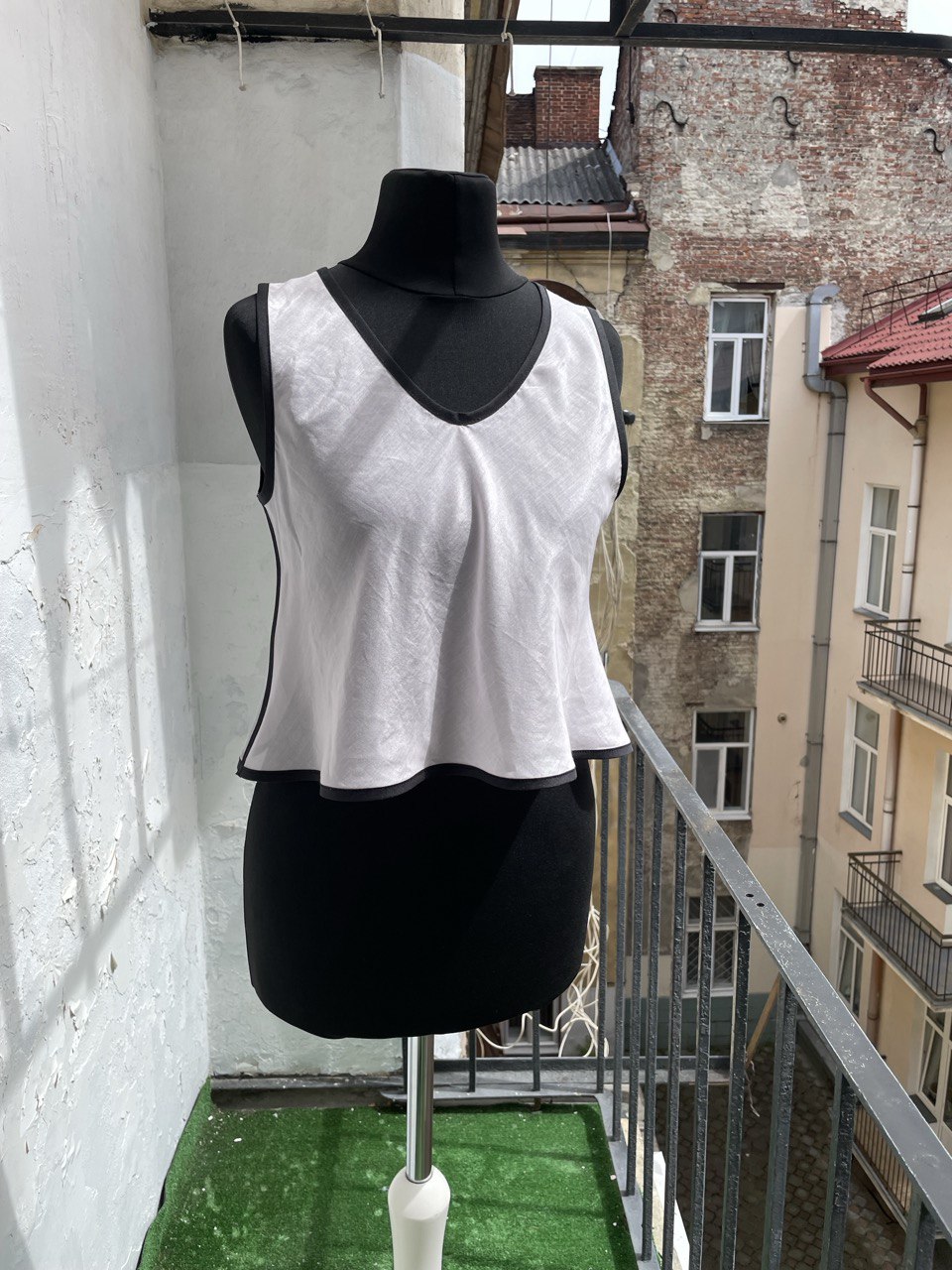 Sheer Light Pink Silk and Cotton Top