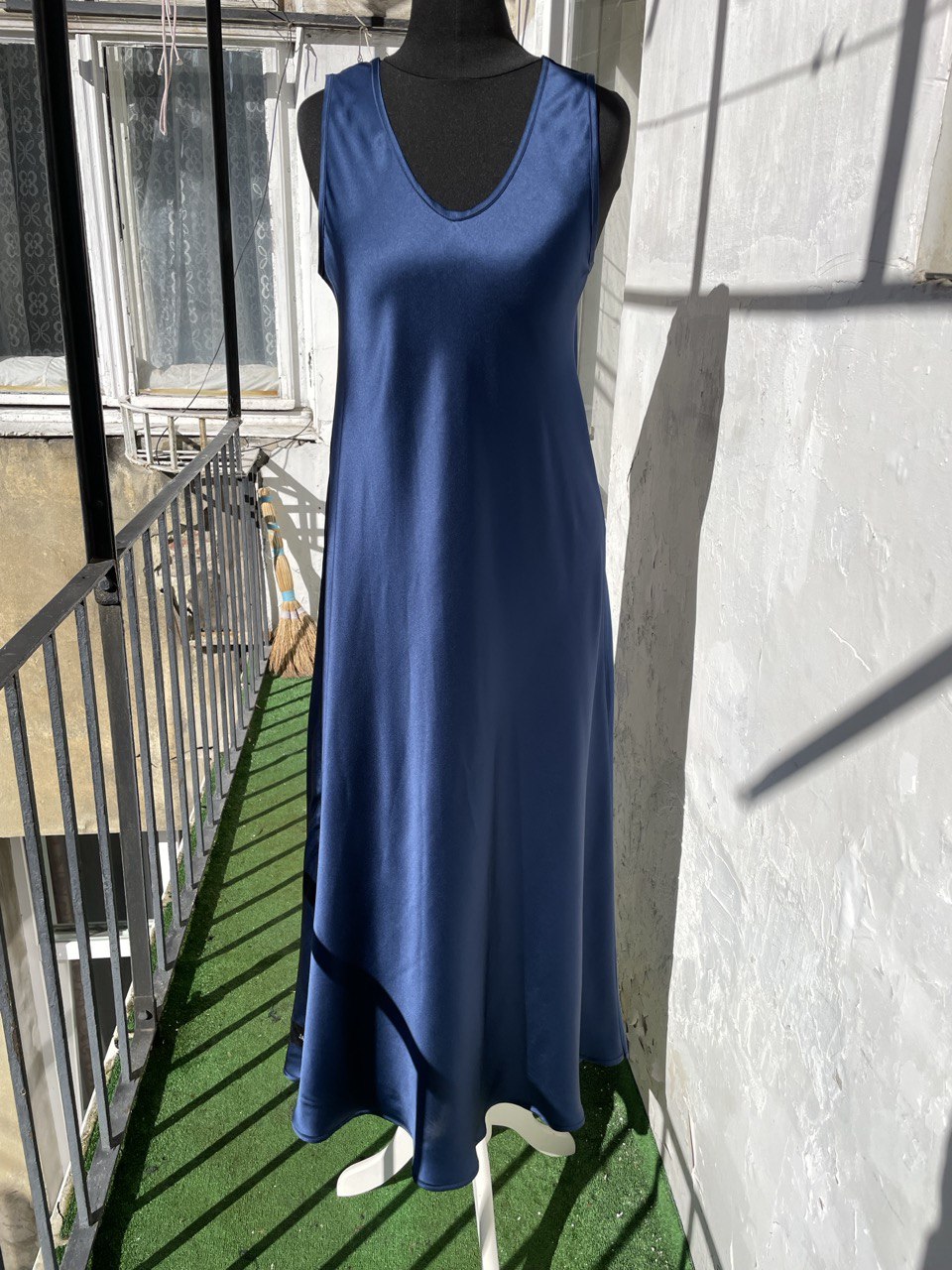 Silk Evening Dress. Maxi