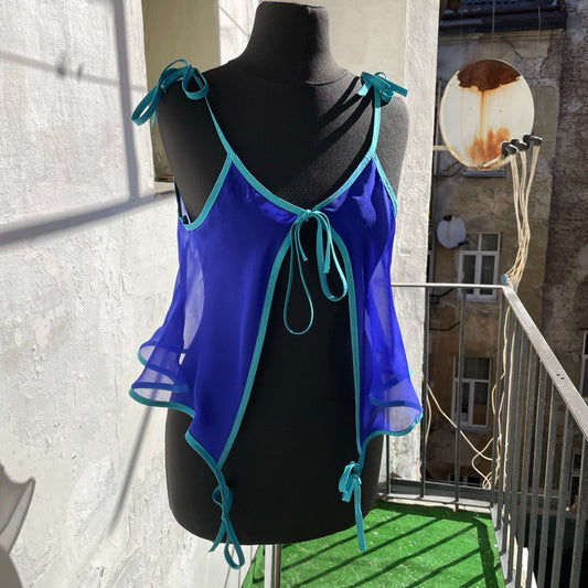 Silk Chiffon Lingerie Slip Top