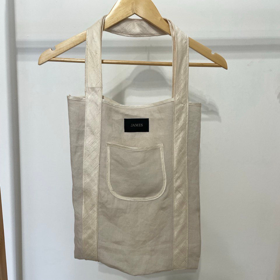 Linen and Silk Cream Day Bag