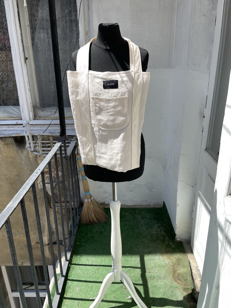 Linen and Silk Cream Day Bag