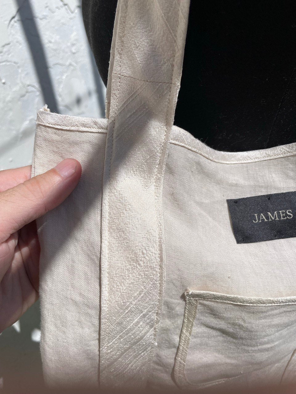 Linen and Silk Cream Day Bag