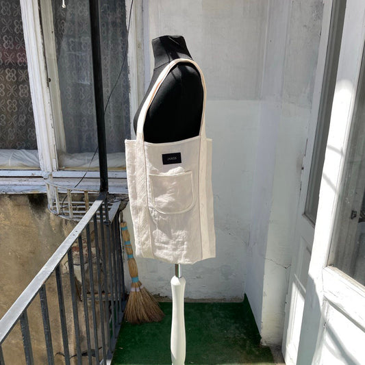 Linen and Silk Cream Day Bag