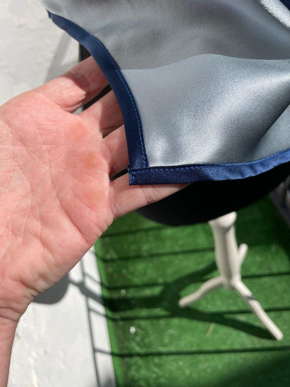 Moonlight Deep Blue Silk Top