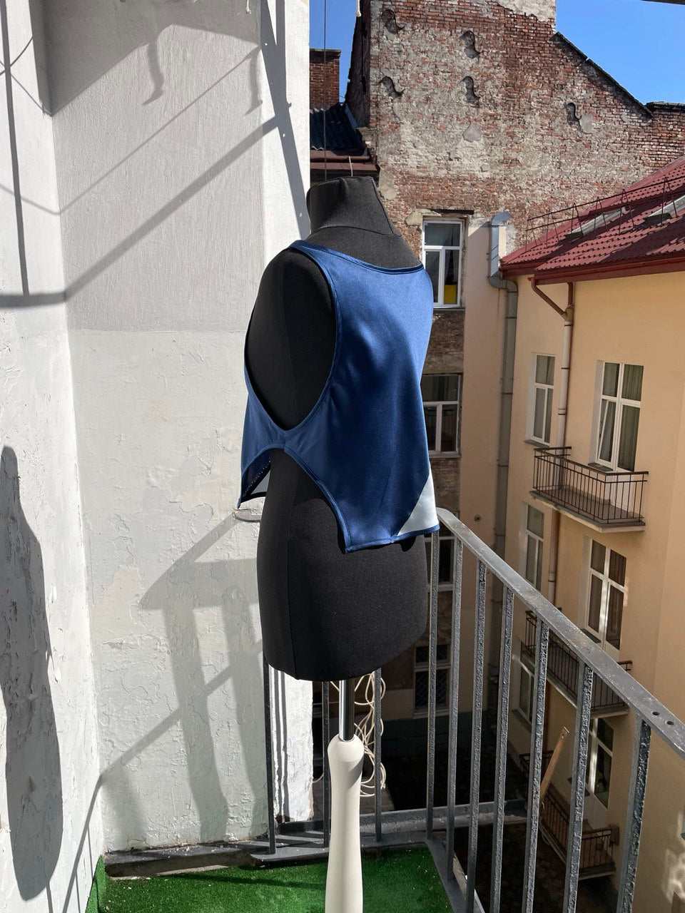 Moonlight Deep Blue Silk Top